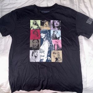 Black Taylor Swift Eras Tour Official Merch T Shirt